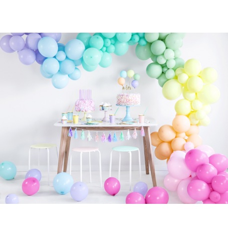 5 Ballons de baudruche Biodgradable Jaune Pastel