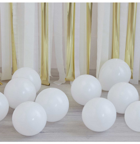 Lot de 40 mini Ballons Blanc biodgradables