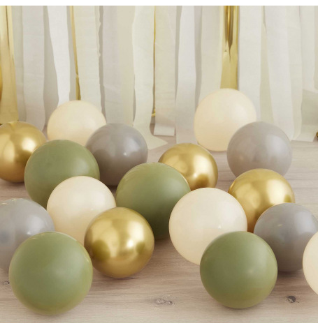 Lot de 40 mini Ballons Kaki biodgradables