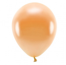 5 Ballons Biodégradables Orange Métallisé