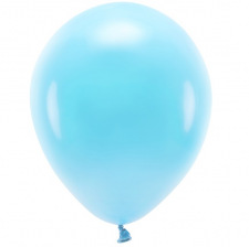 50 Ballons Latex Biodégradables Bleu Poudré 