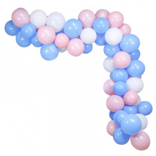 Arche de Ballon Organique Rose & Bleu Pastel  (x60)
