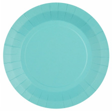 Assiettes en carton Bleu Poudré (x10)
