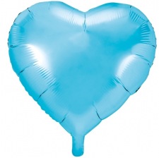Ballon Coeur Mylar Aluminium Bleu Pastel