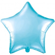 Ballon Etoile Mylar Aluminium Bleu Clair