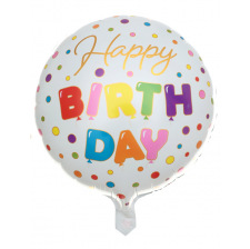 Ballon Mylar Happy Birthday Multicolore