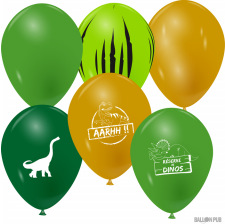 Ballons Anniversaire Dinosaure (x6)