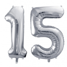 Ballons Mylar Aluminium 15 ans Argent 