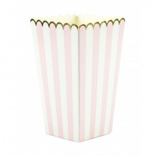 Boîtes à popcorn Rose Pastel & Or (x8)