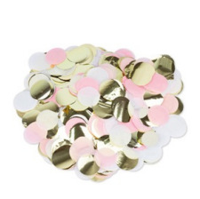 Confettis de table Papier Rose Blanc & Or - 3 cm 