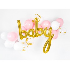 Guirlande de ballons Baby Rose & Or (x24)