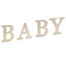 Lettres en bois décorative - BABY