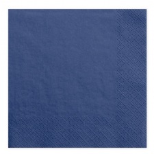 Serviettes en papier Bleu Marine Uni (x20)