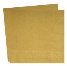 Serviettes en papier Uni Or (x20)