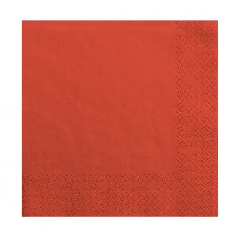 20 Serviettes en papier Rouge | Hollyparty