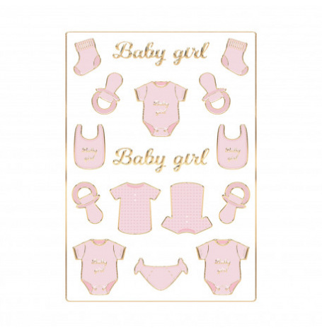 30 Stickers - Baby Girl | Hollyparty