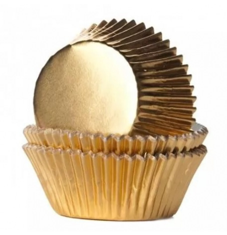 45 Caissettes  cupcake Mtallis Dor| Hollyparty