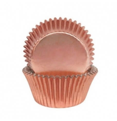 45 Caissettes  Cupcake Rose Gold mtallis | Hollyparty