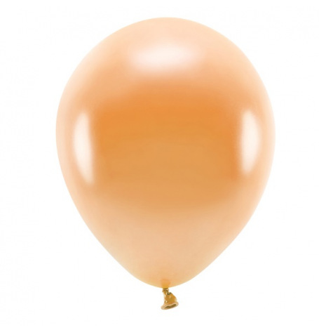 5 Ballons Biodégradables Orange Métallisé| Hollyparty