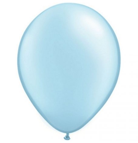 5 Ballons de baudruche Métallisé Bleu Clair| Hollyparty