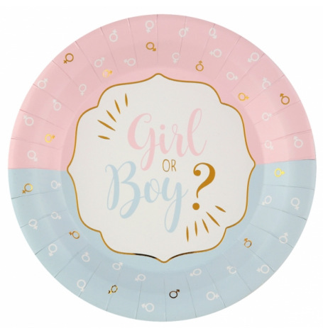 Assiettes en carton Boy or Girl ? (x10)| Hollyparty