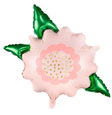 Ballon aluminium Fleur Rose | Hollyparty