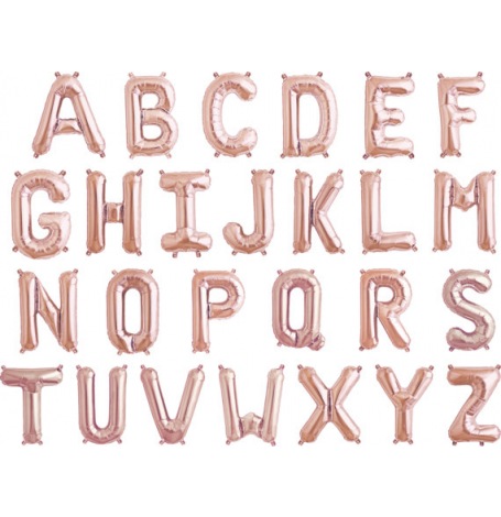 PRETYZOOM 16 pouces alphabet feuille ballon A - Z en option Mylar