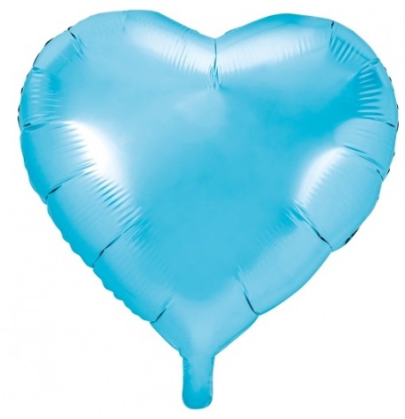 Ballon Coeur Mylar Aluminium Bleu Pastel| Hollyparty
