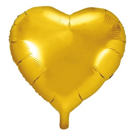 Ballon Coeur Mylar Aluminium Or| Hollyparty