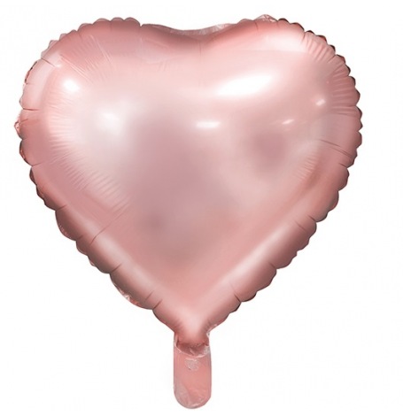 Ballon Coeur Mylar Aluminium Rose Gold| Hollyparty