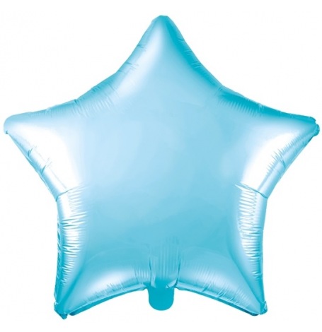 Ballon Etoile Mylar Aluminium Bleu Clair| Hollyparty
