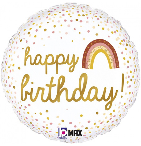 Ballon Mylar Boho Happy Birthday| Hollyparty