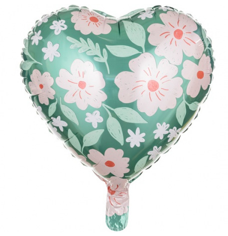 Ballon Mylar Cœur Fleuri| Hollyparty
