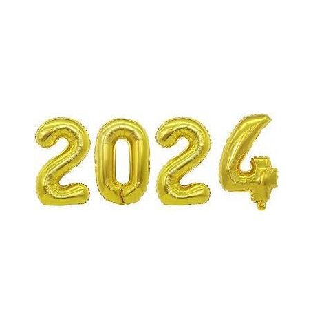 Ballons Chiffre Or Nouvel An 2023| Hollyparty