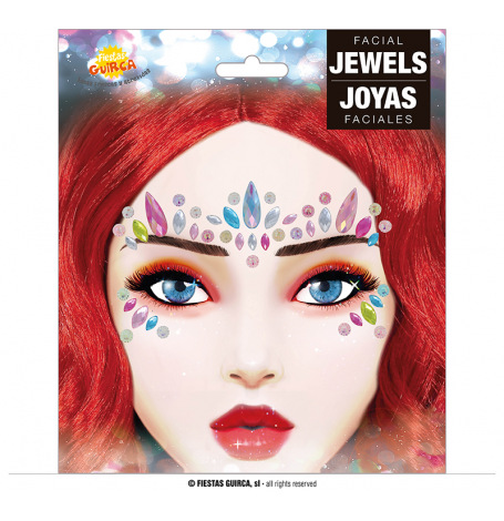 Bijoux Adhsif pour visage Multicolore | Hollyparty