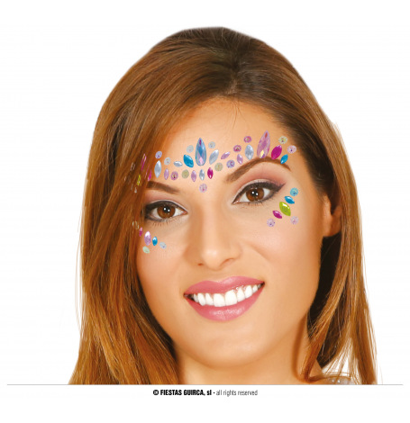 Bijoux Adhsif pour visage Multicolore 