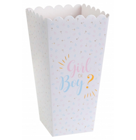 Boîtes à popcorn Boy or Girl (x8)| Hollyparty