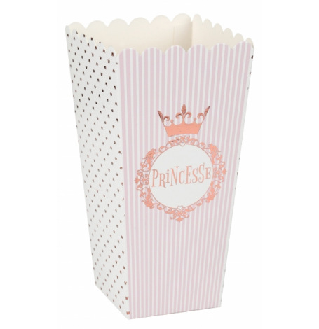 Boîtes à Popcorn Princesse Rose Gold (x8)| Hollyparty