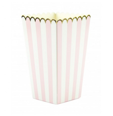 Boîtes à popcorn Rose Pastel & Or (x8)| Hollyparty