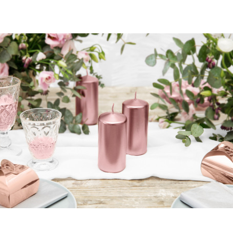 Bougie Cylindrique Rose Gold 