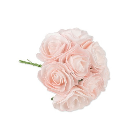 Bouquet de 8 Roses Poudrées sur tige| Hollyparty