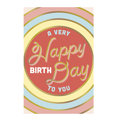 Carte A Very Happy Birthday to you - Vinyle| Hollyparty