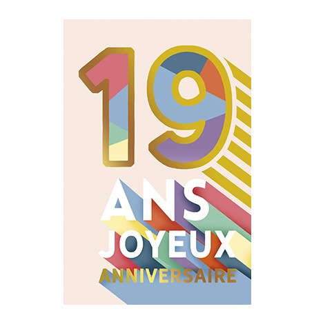 Carte Anniversaire 19 ans| Hollyparty