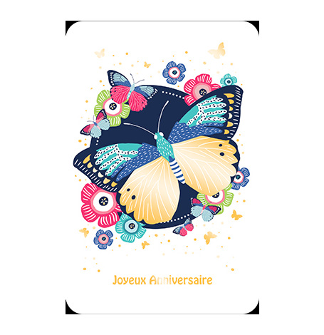 Carte Anniversaire - Papillon| Hollyparty