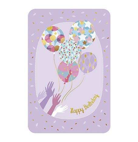 Carte Happy Birthday - Ballons Hélium | Hollyparty