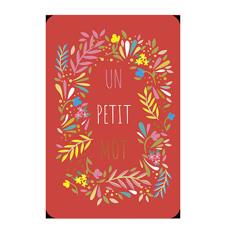 Carte Un Petit Mot - Fleur | Hollyparty