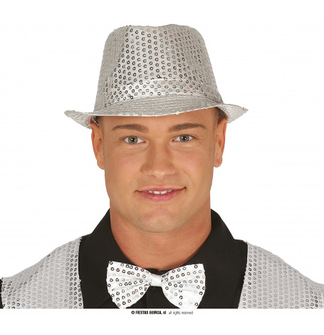 Chapeau borsalino Sequin Argent H/F| Hollyparty