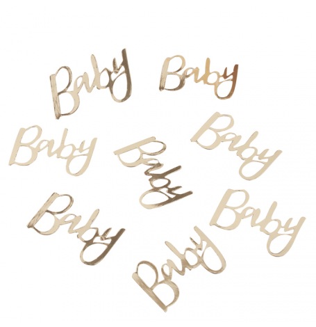 Confettis de table Baby Or métallisé| Hollyparty