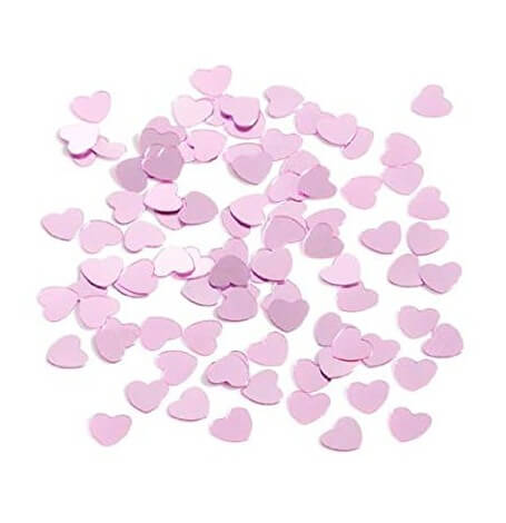 Confettis de table Coeur Rose Etincelant| Hollyparty