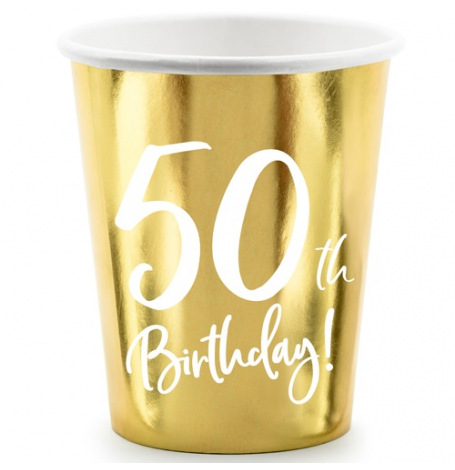 Gobelets Anniversaire 50 ans (x6) | Hollyparty